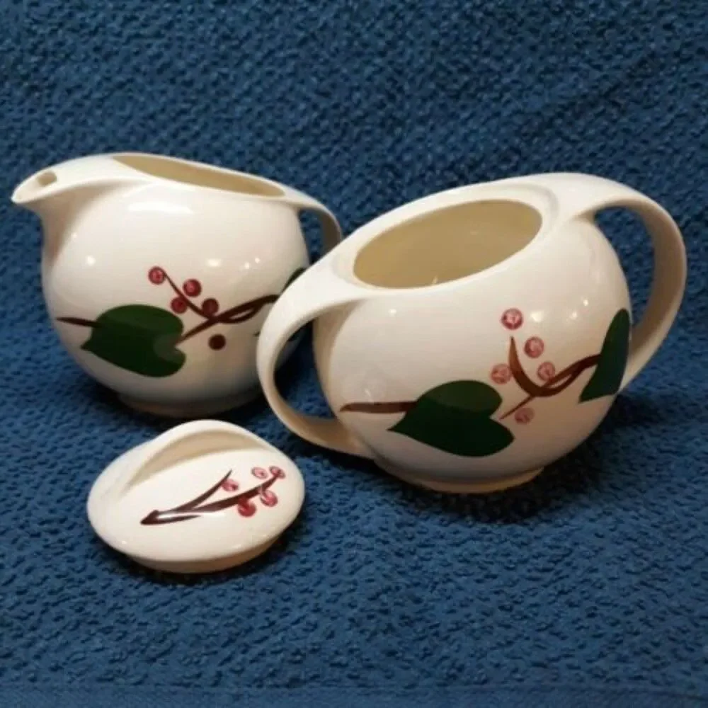 Blue Ridge Southern Potteries Stanhome Ivy Sugar & Creamer Set